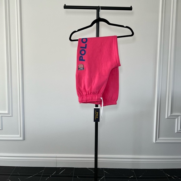 WOMEN’S Polo Ralph Lauren Hot Pink Fleece Pants - size XS - Picture 1 of 4